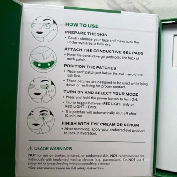 NWT Mario Badescu Red Light EMS Under Eye Patches - Picture 6 of 11